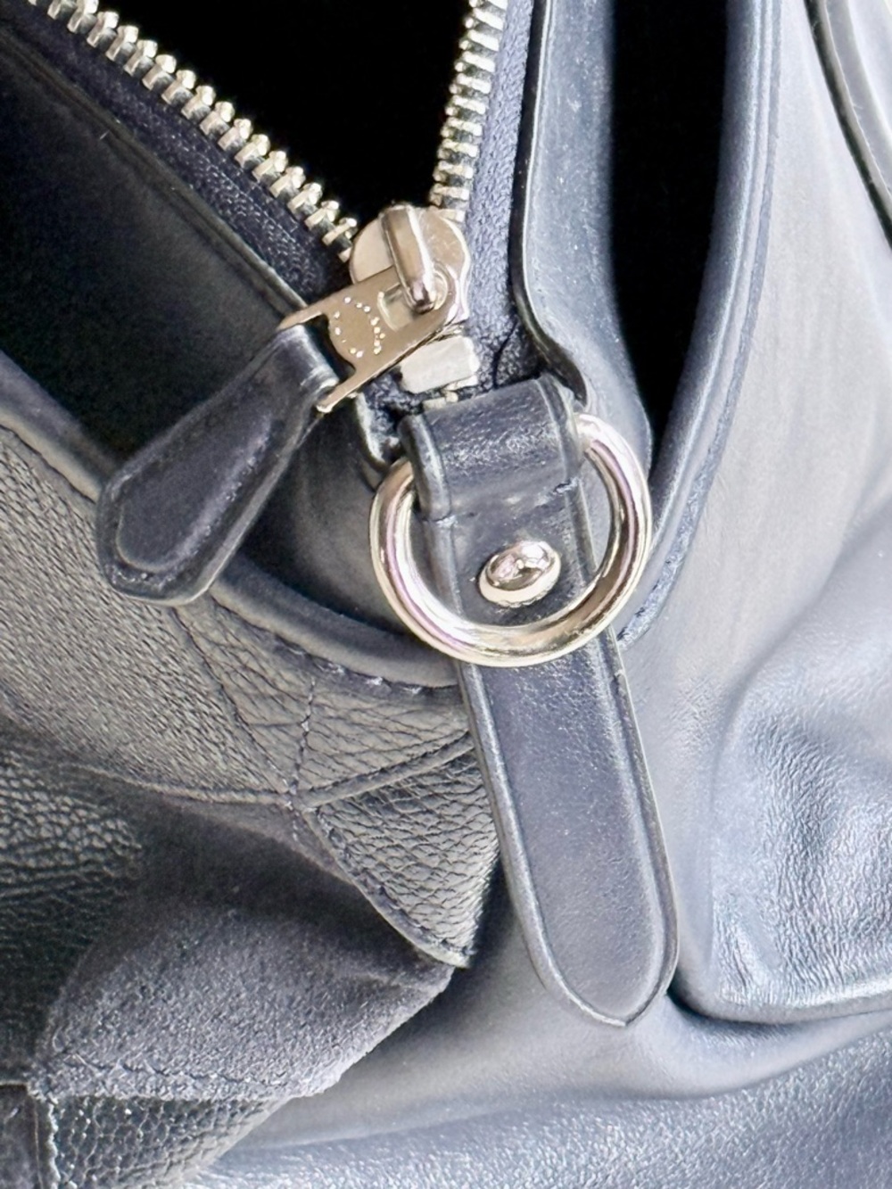 Coach Morgan Navy Patchwork Satchel LNWOT 🤩 Hang Tag Adust Strap & Bonus Scarf - Picture 10 of 16